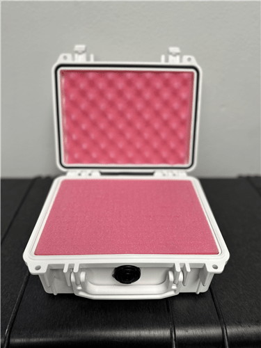 Pelican 1150 Case White With Pink Anti Static Pluck Foam