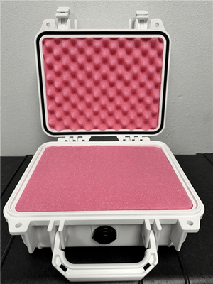 Pelican 1200 Case White With Pink Anti Static Pluck Foam