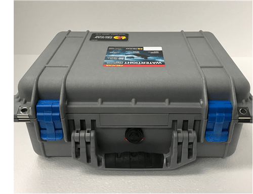 Pelican Protector 1450 Case Silver With Blue Latches