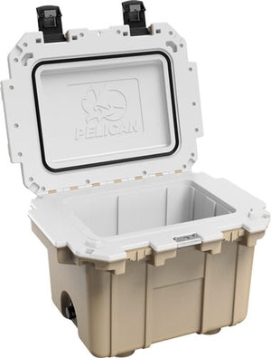 30QT Elite Cooler Tan/White