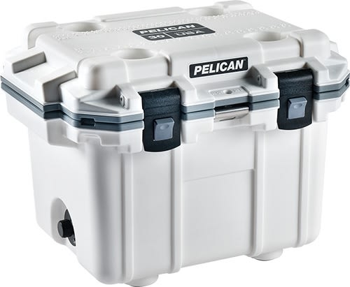 30QT Elite Cooler White/Gray