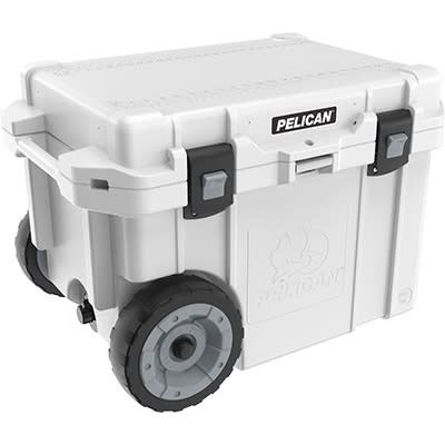 45QW Elite Wheeled Cooler White